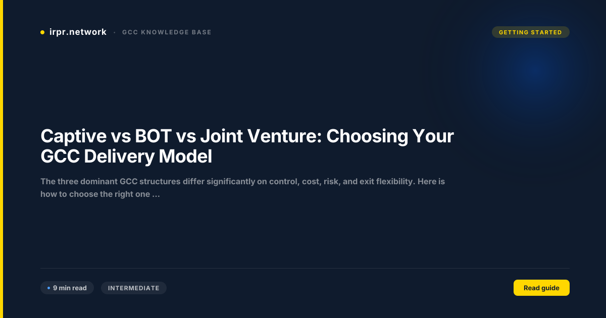 Captive vs BOT vs Joint Venture: Choosing Your GCC Delivery Model guide thumbnail