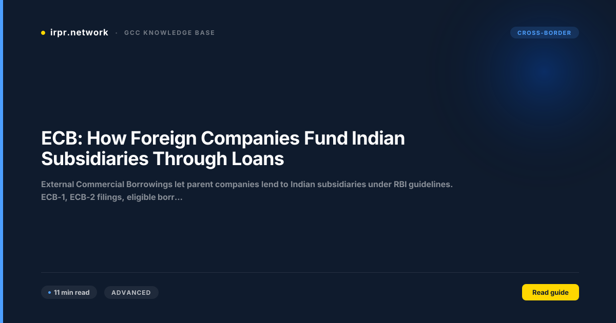ECB: How Foreign Companies Fund Indian Subsidiaries Through Loans guide thumbnail