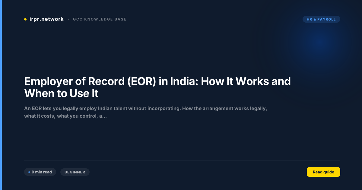 Employer of Record (EOR) in India: How It Works and When to Use It guide thumbnail