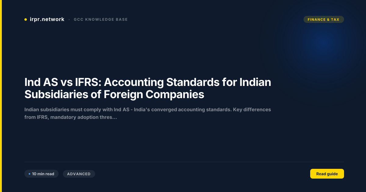 Ind AS vs IFRS: Accounting Standards for Indian Subsidiaries of Foreign Companies guide thumbnail